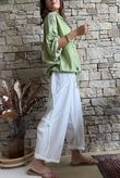 Rustic Nature Linen Blend Hippie Shake Hoodie Washed Lawn
